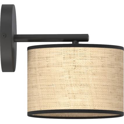 Lampa ścienna ECO 1xE27/15W/230V beżowa/rattan