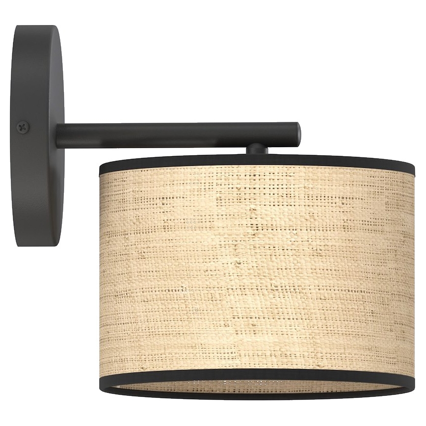 Lampa ścienna ECO 1xE27/15W/230V beżowa/rattan