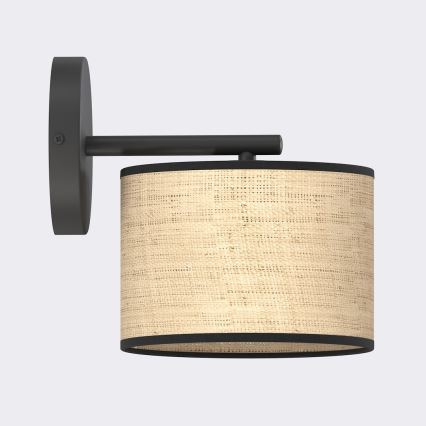 Lampa ścienna ECO 1xE27/15W/230V beżowa/rattan