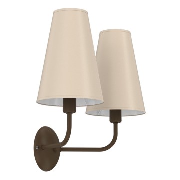 Lampa ścienna GRENADA 2xE14/15W/230V beżowa