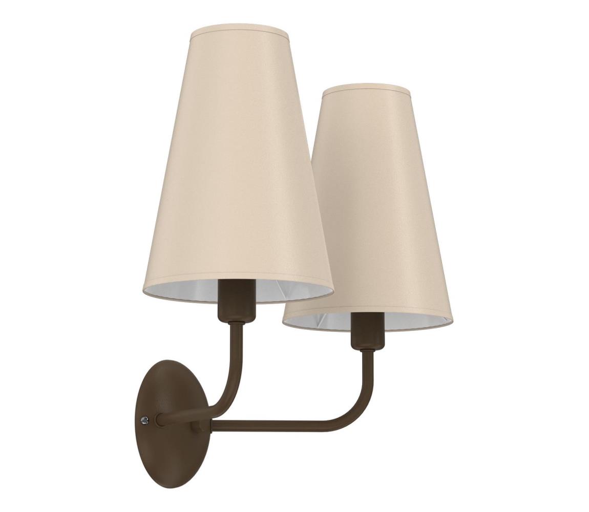 Lampa ścienna GRENADA 2xE14/15W/230V beżowa