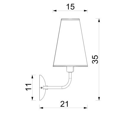 Lampa ścienna GRENADA 2xE14/15W/230V beżowa
