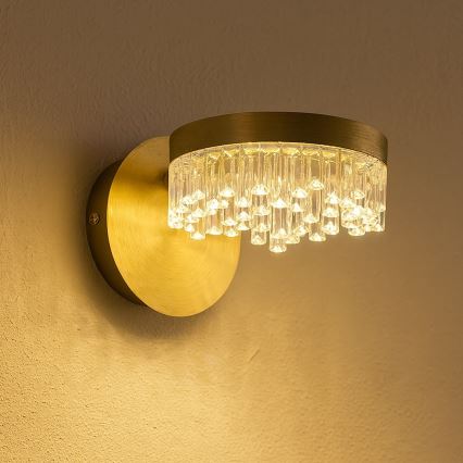 Lampa ścienna LED/4W/230V złota