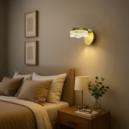 Lampa ścienna LED/4W/230V złota