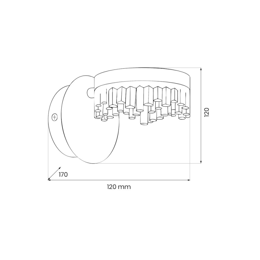 Lampa ścienna LED/4W/230V złota