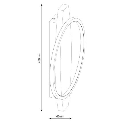 Lampa ścienna LED MELISA LED/12W/230V sosna