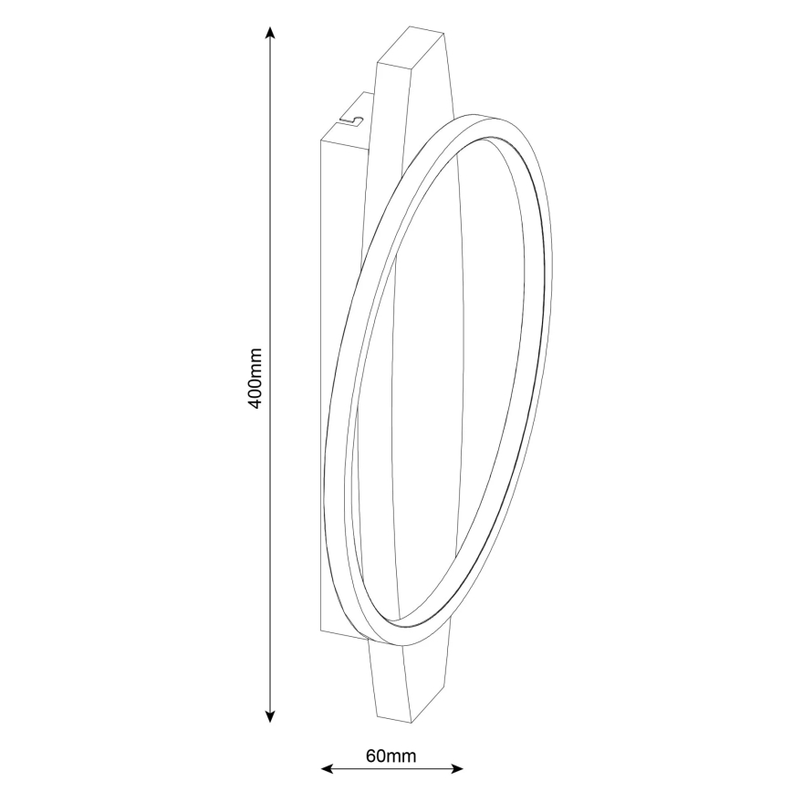 Lampa ścienna LED MELISA LED/12W/230V sosna