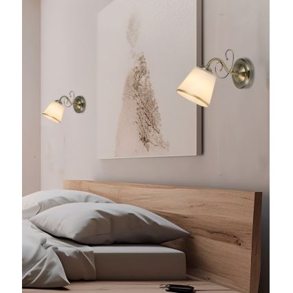 Lampa ścienna LOSANNA 1xE14/40W/230V Mosiądz