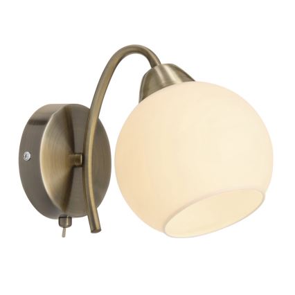 Lampa ścienna NESTOR 1xE27/40W/230V mosiądz