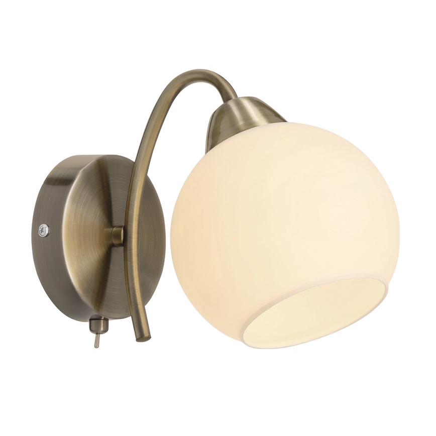 Lampa ścienna NESTOR 1xE27/40W/230V mosiądz
