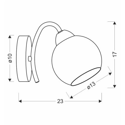 Lampa ścienna NESTOR 1xE27/40W/230V mosiądz