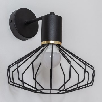 Lampa ścienna SOLANO 1xE27/15W/230V czarna/złota