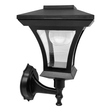 Lampa ścienna solarna LED TIRANA, 1,2 V, 1800 mAh, IP44, czarna