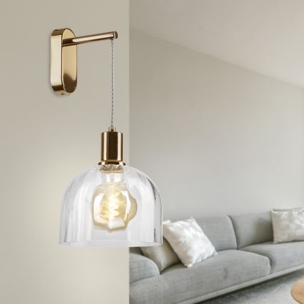 Lampa ścienna VIVE 1xE27/15W/230V złota