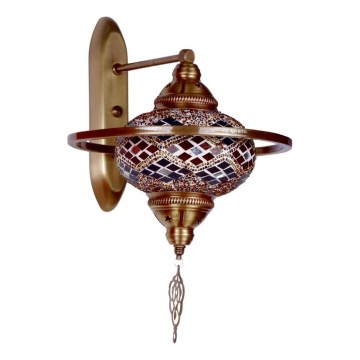 Lampa ścienna YENI 1xE27/40W/230V brązowa