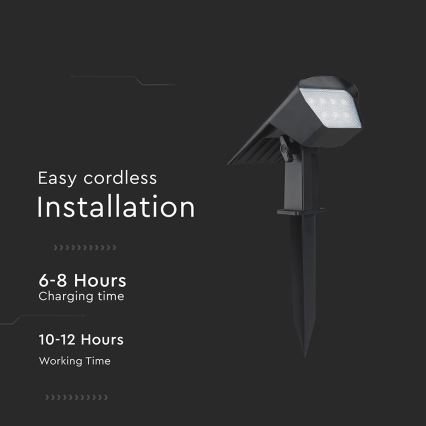 Lampa solarna 2 w 1 LED/1,3W/3,7V 3000/4000/6400K IP65 1200 mAh