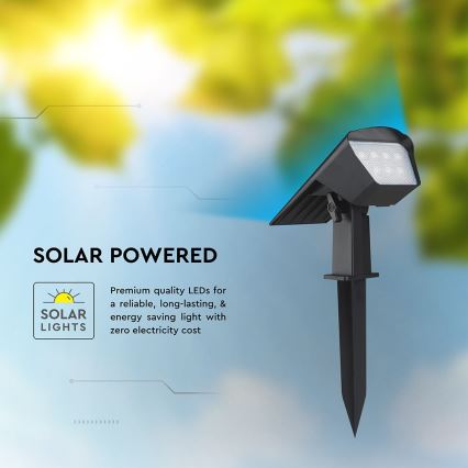 Lampa solarna 2 w 1 LED/1,3W/3,7V 3000/4000/6400K IP65 1200 mAh
