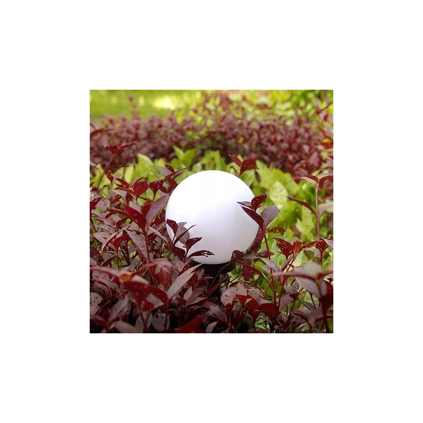 Lampa solarna LED 1,2 V 6500 K 200 mAh śr. 10 cm IP44 biała/czarna