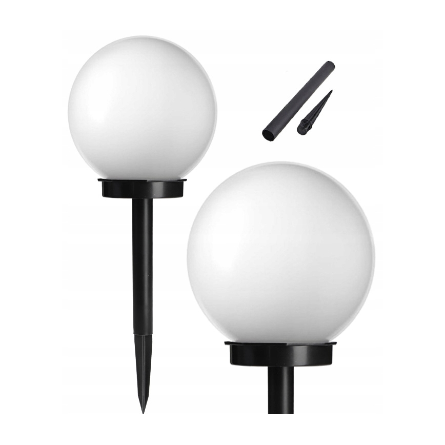 Lampa solarna LED 1,2 V 6500 K 200 mAh śr. 10 cm IP44 biała/czarna