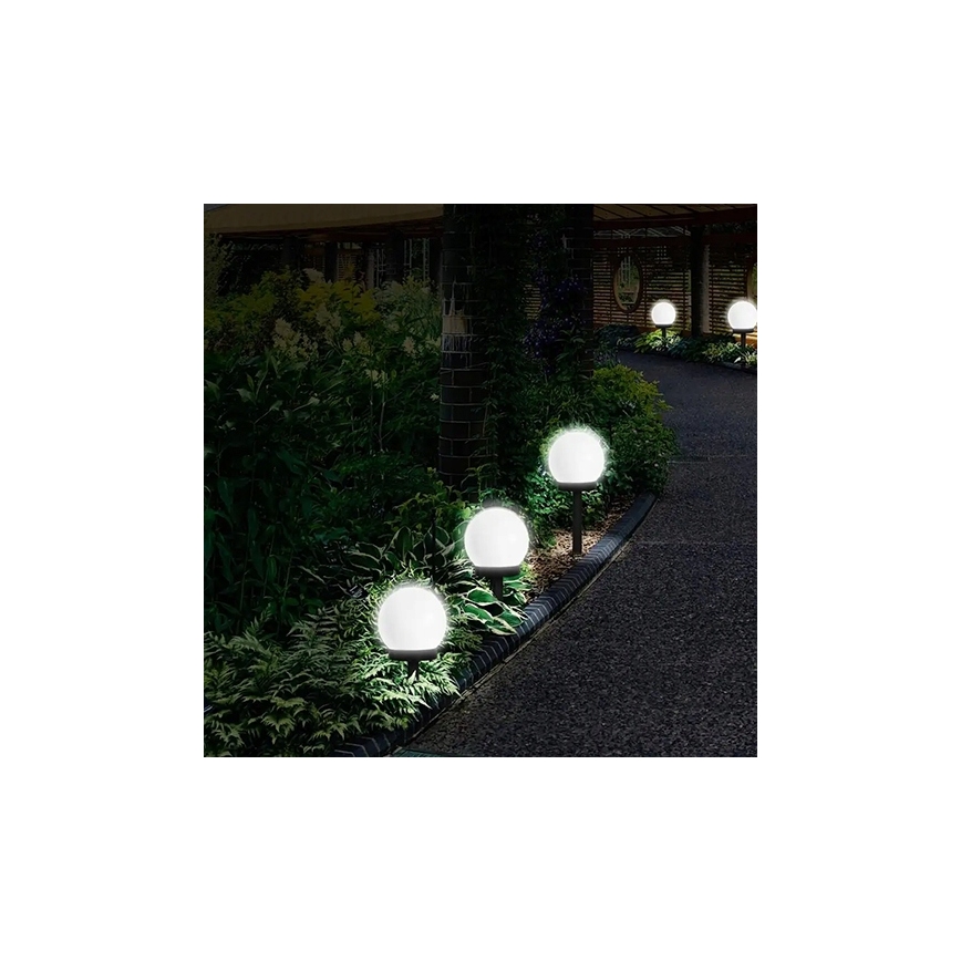 Lampa solarna LED 1,2 V 6500 K 200 mAh śr. 20 cm IP44 biała/czarna