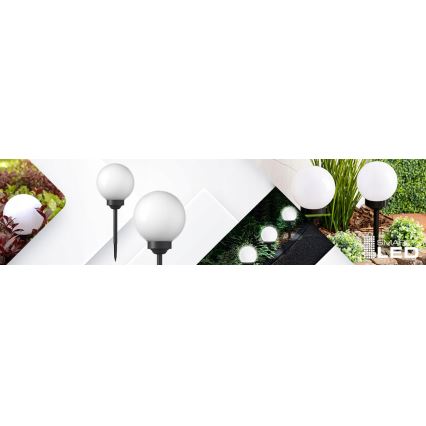 Lampa solarna LED 1,2 V 6500 K 200 mAh śr. 20 cm IP44 biała/czarna