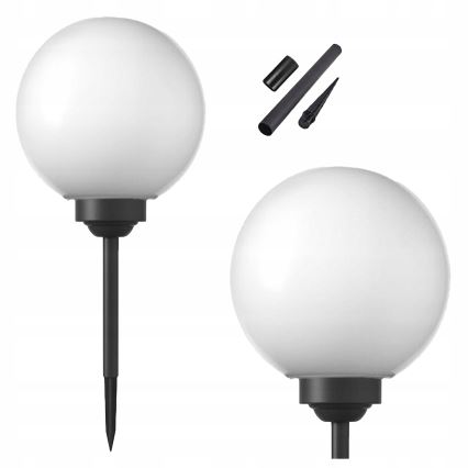 Lampa solarna LED 1,2 V 6500 K 200 mAh śr. 20 cm IP44 biała/czarna