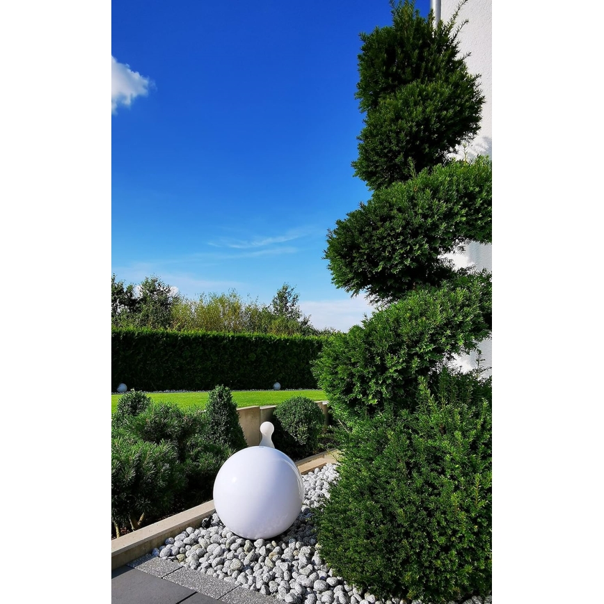 Lampa solarna LED 1,2 V 6500 K 200 mAh Ø 25 cm IP44 biały/czarny