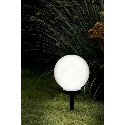 Lampa solarna LED 1,2 V 6500 K 200 mAh Ø 25 cm IP44 biały/czarny