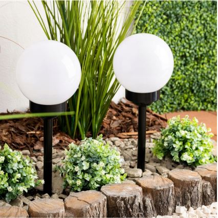 Lampa solarna LED/1,2V 6500K 200 mAh Ø 15 cm IP44 biały/czarny