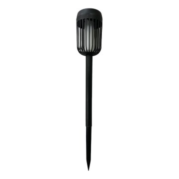 Lampa solarna LED FLAME LED/1,2V 100 mAh 1800K 37 cm IP44 czarna