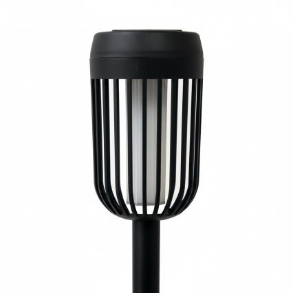 Lampa solarna LED FLAME LED/1,2V 100 mAh 1800K 37 cm IP44 czarna