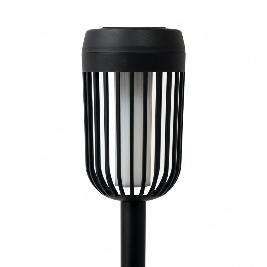 Lampa solarna LED FLAME LED/1,2V 100 mAh 1800K 37 cm IP44 czarna