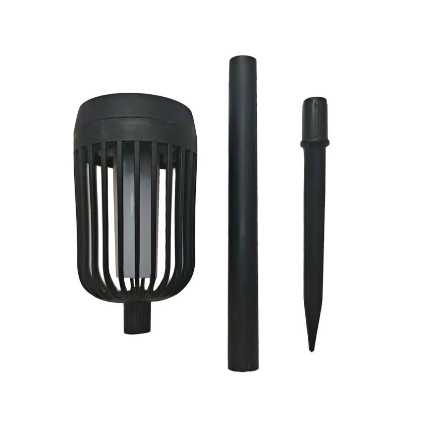 Lampa solarna LED FLAME LED/1,2V 100 mAh 1800K 37 cm IP44 czarna