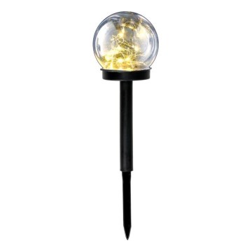 Lampa solarna LED GLEAM LED/1,2V 3000K IP44 40 mAh przezroczysta/czarna