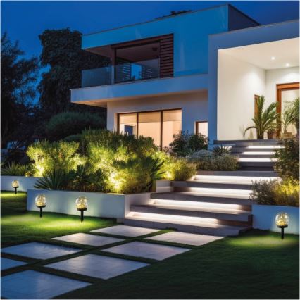 Lampa solarna LED GLEAM LED/1,2V 3000K IP44 40 mAh przezroczysta/czarna