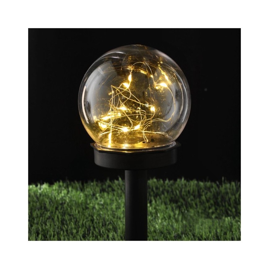 Lampa solarna LED GLEAM LED/1,2V 3000K IP44 40 mAh przezroczysta/czarna