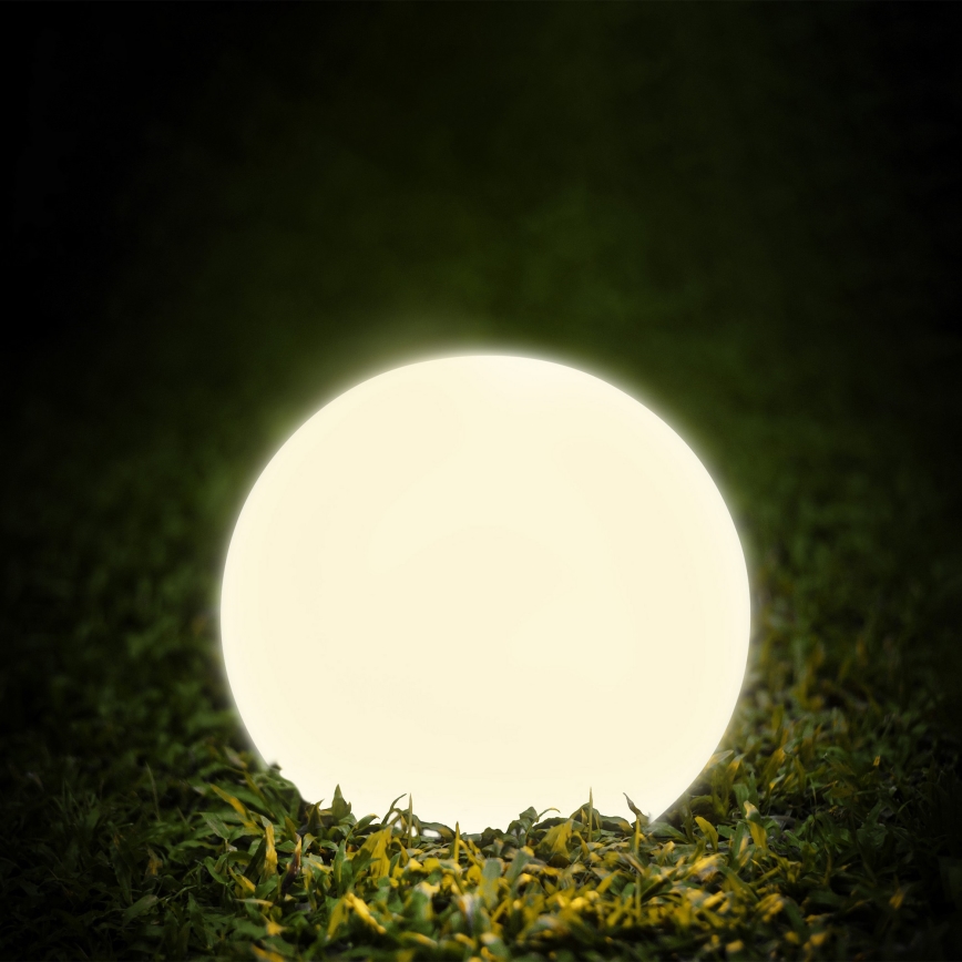 Lampa solarna LED KULA/3,2V 3000/4000/6500K śr. 30 cm 600 mAh IP65 biała