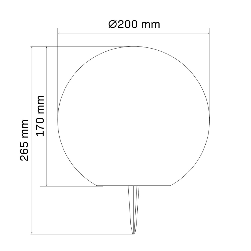 Lampa solarna LED KULA LED/3,2V 3000/4000/6500K Ø 20 cm 500 mAh IP65 biała