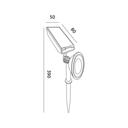 Lampa solarna LED LANCE LED/1xAA 4000K IP44 300 mAh