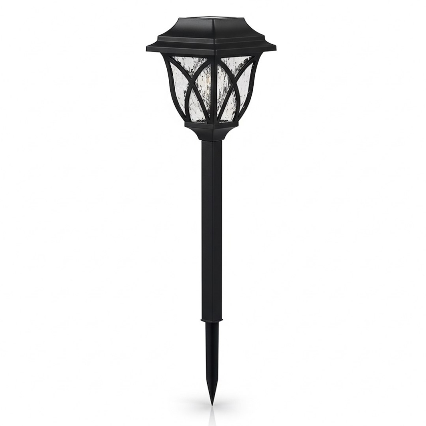 Lampa solarna LED LAWN, 1,2 V, 100 mAh, 3000 K, 44 cm, IP44, czarna