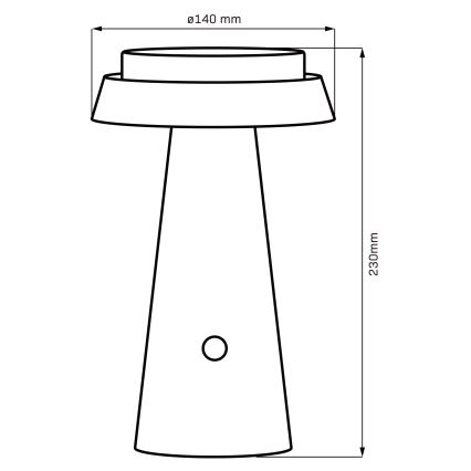 LED Dotykowa lampa solarna z regulacją jasności MARAKESZ LED/3,7V USB 3600 mAh 1800/2700/3000K IP54 szara