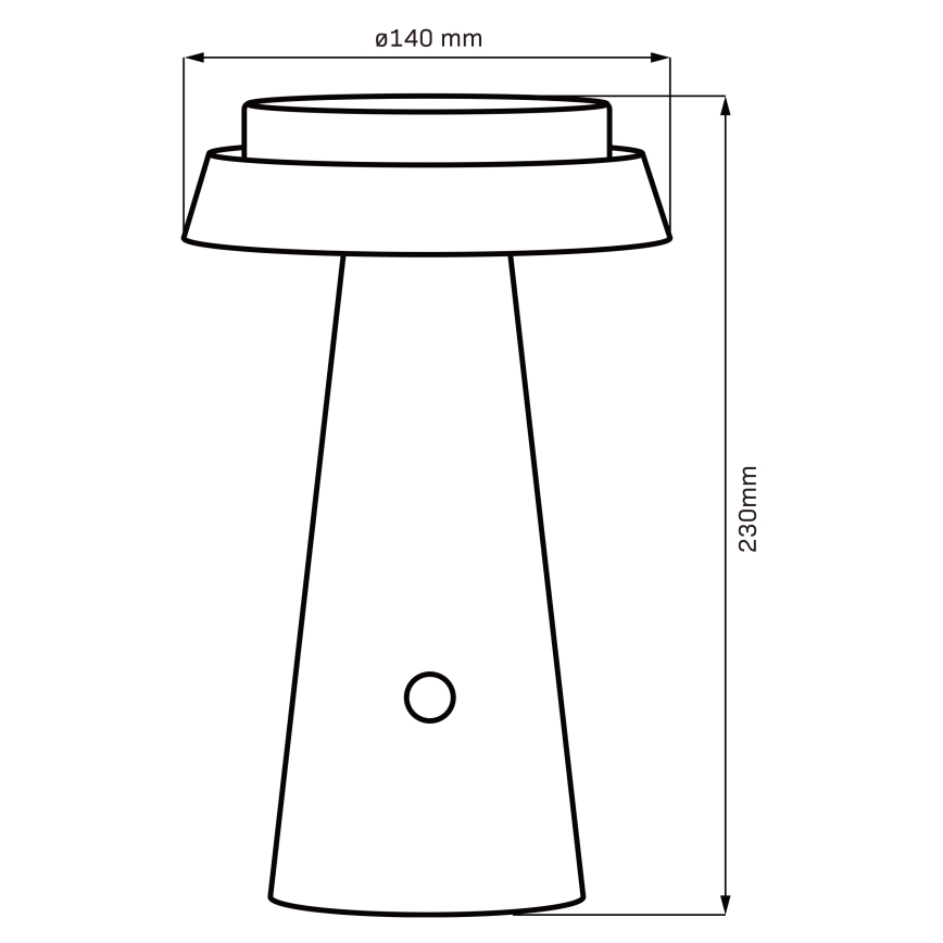 LED Dotykowa lampa solarna z regulacją jasności MARAKESZ LED/3,7V USB 3600 mAh 1800/2700/3000K IP54 szara