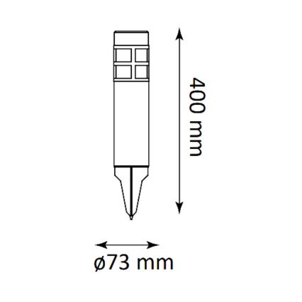 Lampa solarna LED MARK LED/1,2V 200 mAh IP44