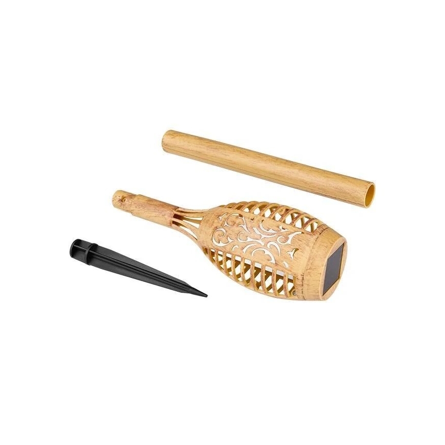 Lampa solarna LED MINISPARK BAMBOO, 1,8 W, 5,5 V, IP44, 600 mAh, beżowa
