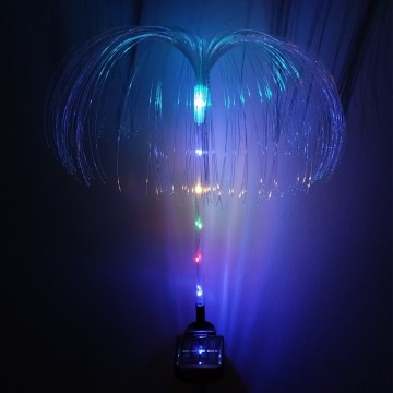 Lampa solarna LED RGB 1,2V 300 mAh IP44 czarna