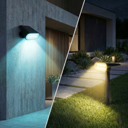 Lampa solarna LED RGB 2 w 1 LED/3,7V 1200 mAh IP54 czarna