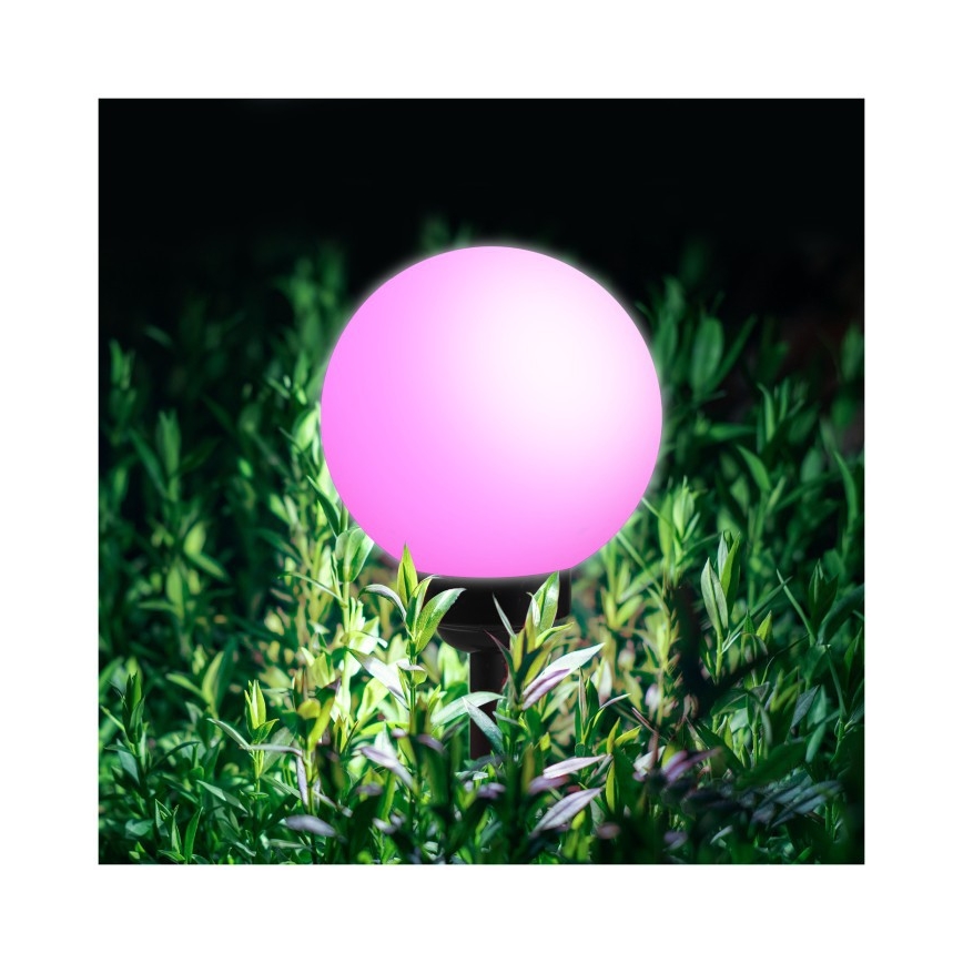 Lampa solarna LED RGB SPHERE LED/1,2 V IP44 200 mAh śr. 20 cm