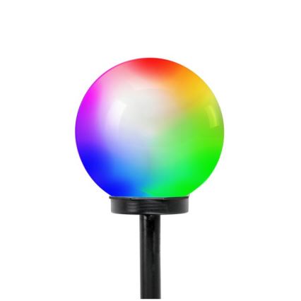 Lampa solarna LED RGB z czujnikiem SPHERE LED/1,2V IP44 200 mAh śr. 20 cm
