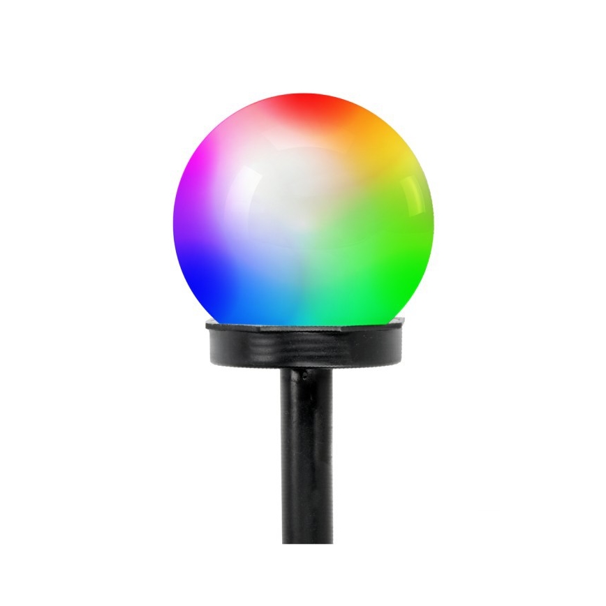 Lampa solarna LED RGB z czujnikiem SPHERE LED/1,2V IP44 40 mAh śr. 10 cm