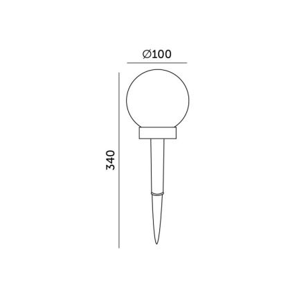 Lampa solarna LED RGB z czujnikiem SPHERE LED/1,2V IP44 40 mAh śr. 10 cm